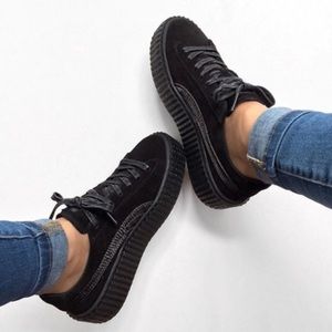 Black Fenty creepers by Rihanna